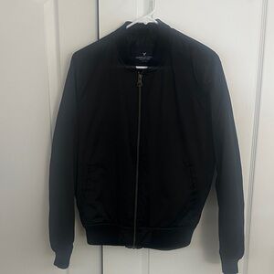 American Eagle Outfitters Classic Black Bomber Jacket